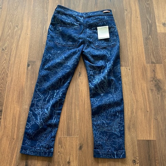 Anthropologie Pilcro Floral-Printed Slim Jeans - denim medium blue Size 27 - Picture 9 of 10